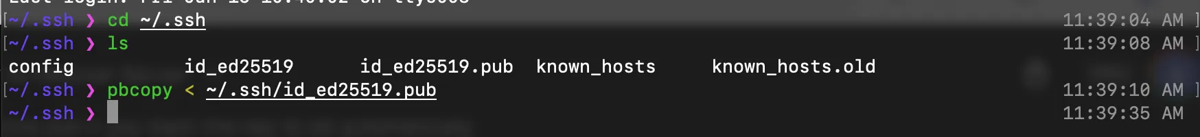 Copy SSH Key
